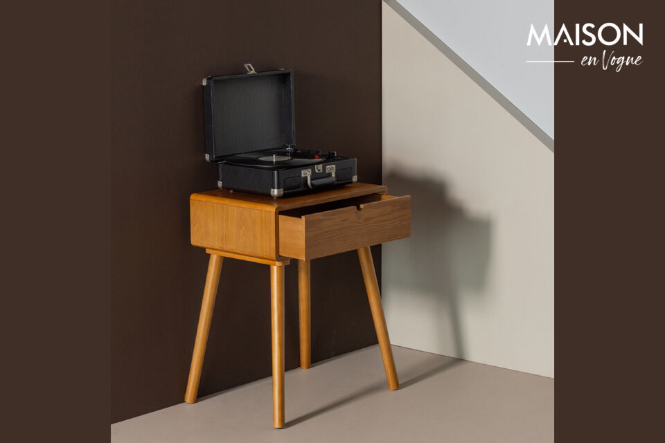 Design minimalista MDF con venature del legno a vista Multifunzionale  Il comodino Nelo del marchio