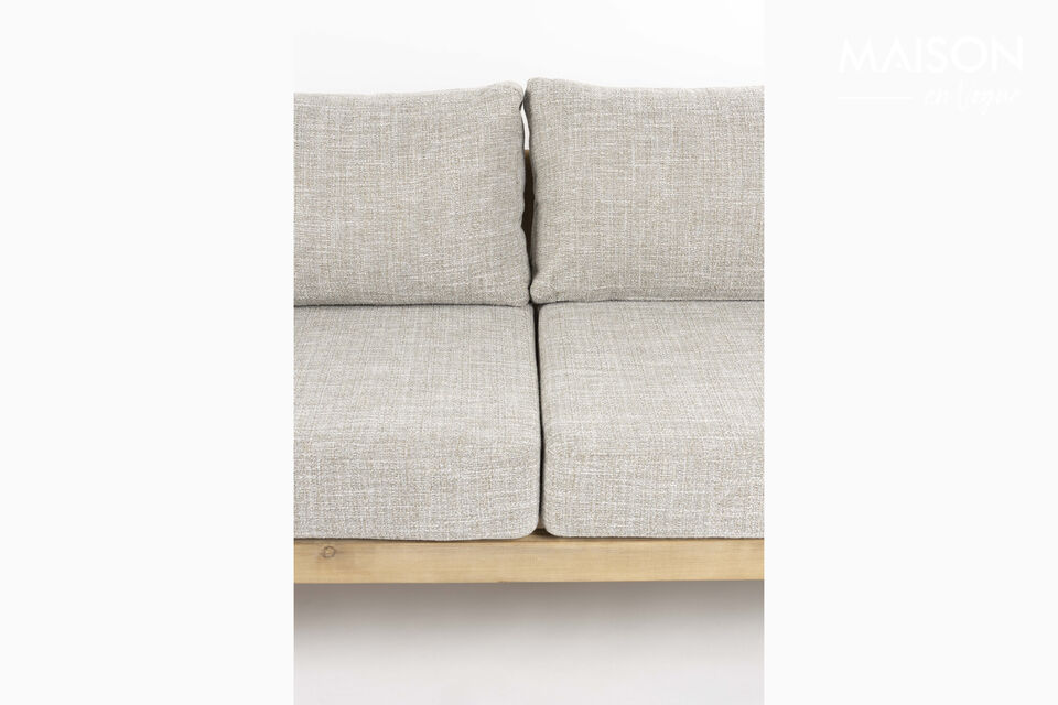Conjunto de jardín de 4 plazas en madera de acacia beige Oasis - 13