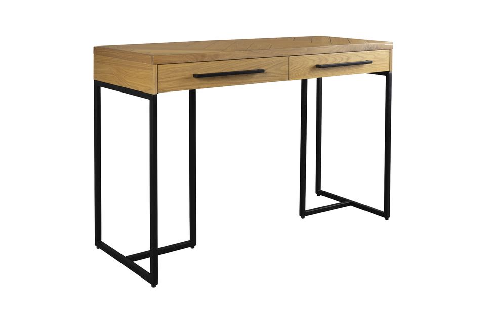 Console 120 cm en chêne et métal noir Class - 17