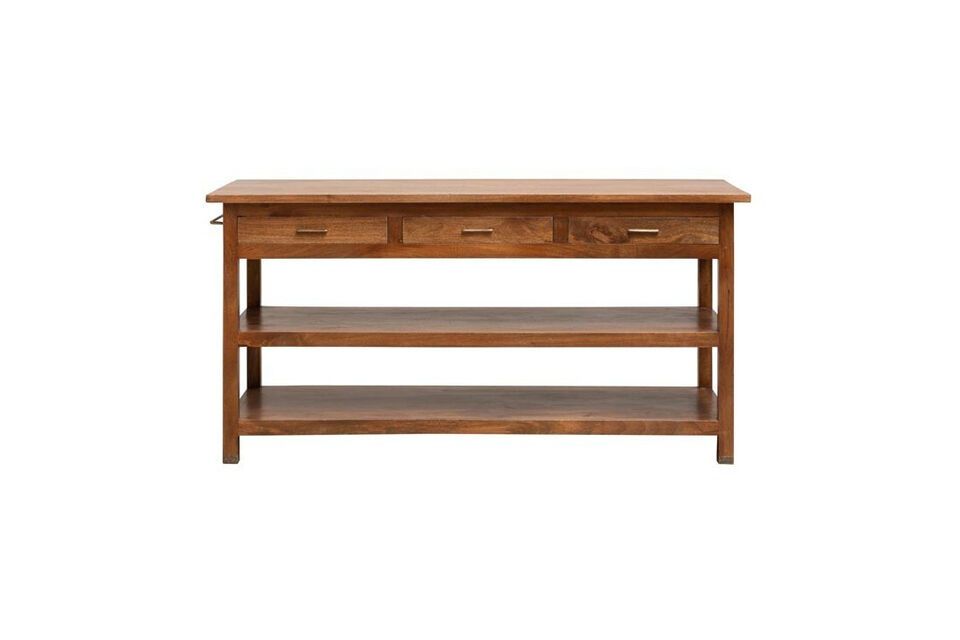 Cette console robuste, pesant 74 kg, garantit stabilité et durabilité