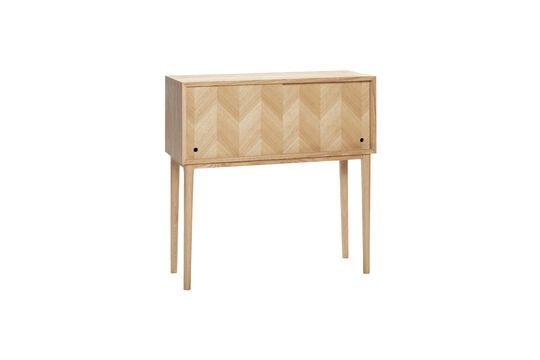 Console en placage de chêne clair Herringbone