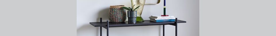 Mise en avant matière Console en placage de frêne noir Norm