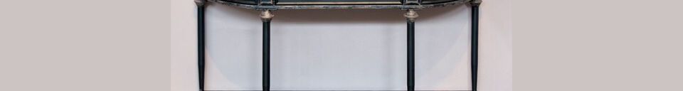 Mise en avant matière Console noire 2 niveaux et tiroir Edouard