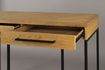 Miniature Console table 120 cm in oak and black metal Class 10