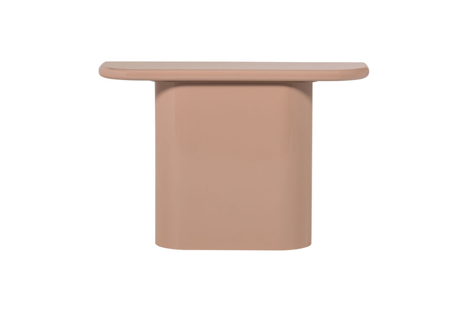 Minimalist design MDF with high-gloss finish Strong and sturdy  The Nocta sidetable in light pink