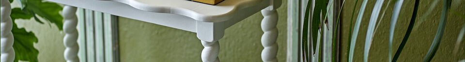 Material Details Console Table 60x60x30 cm in White MDF Bia
