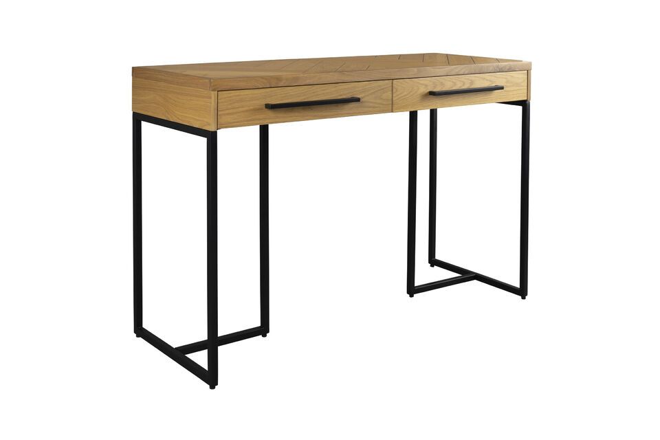 Consolle 120 cm in legno di quercia e metallo nero Class - 15