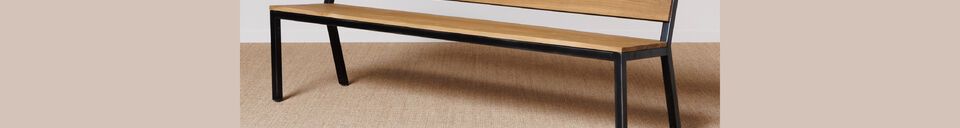 Material Details Contemporary beige teak bench