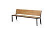 Miniature Contemporary beige teak bench 4