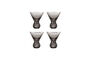 Miniatura Copa de cóctel set de 4 de vidrio gris Corliss Clipped