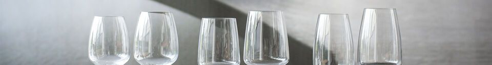 Descriptivo Materiales  Copa de vino tinto Margaux de cristal transparente