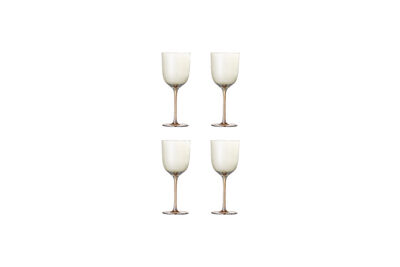 Copas de vino set de 4 de vidrio bronce Aston