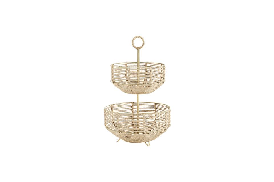 Corbeille en fer et jute naturelle Jasket Madam Stoltz