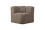 Miniature Corner Dining Bench Bouclé Brown Melange MOJO Clipped