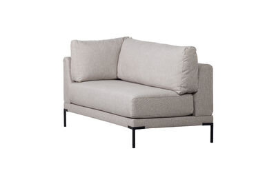 Corner Dining Bench Element Right Light Grey COUPLE