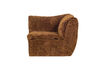 Miniature Corner element 96x96 cm 3D chenille mid brown BAGGY 2