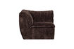 Miniature Corner sofa element 96x96 cm 3D chenille dark brown Baggy 4