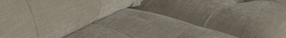 Material Details Corner sofa in light grey fabric Bar