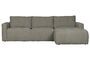 Miniature Corner sofa in light grey fabric Bar Clipped