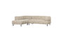 Miniature Corner sofa left coarse woven natural melange LLOYD Clipped