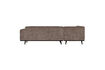 Miniature Corner sofa left rib fabric taupe STATEMENT 4