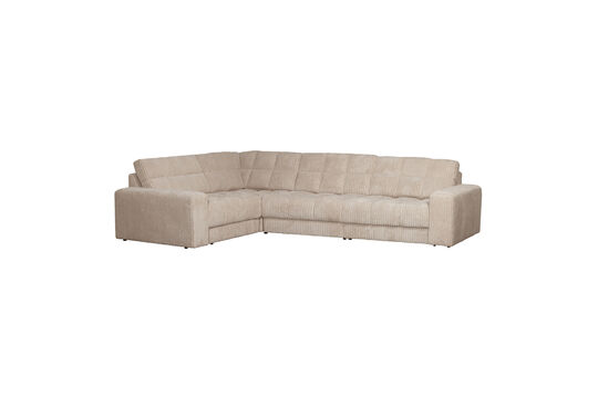 Corner sofa left rib fabric travertin SECOND DATE Clipped
