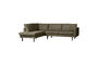Miniature Corner sofa left structure velvet Bonsai RODEO Clipped