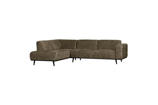 Corner sofa left structure velvet Bonsai Statement Clipped
