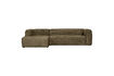 Miniature Corner sofa left structure velvet moss Bean 3