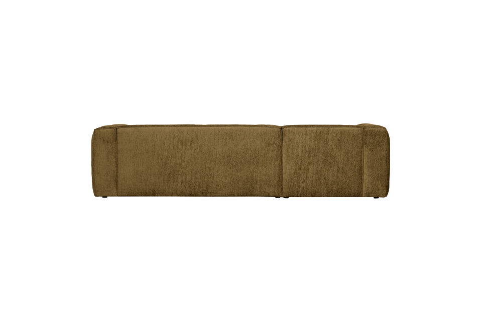 Sturdy corner sofa Upholstered in structure velvet (100% polyester) Chunky and voluminous design H