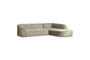 Miniature Corner sofa right 274x225 cm textured velvet Wheatfield Sloping Clipped