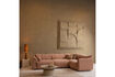 Miniature Corner sofa right 301x210 cm woven chenille old pink Baggy 2