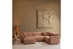 Miniature Corner sofa right 301x210 cm woven chenille old pink Baggy 3