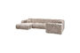 Miniature Corner sofa right chenille natural CLOUD Clipped