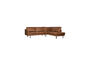 Miniature Corner sofa right eco leather cognac RODEO Clipped