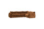 Miniature Corner sofa right in 3D chenille mid brown BAGGY Clipped