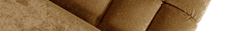 Material Details Corner sofa right polyester gold SECOND DATE