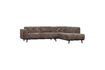 Miniature Corner sofa right rib fabric taupe STATEMENT 3