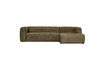 Miniature Corner sofa right structure velvet moss BEAN 2