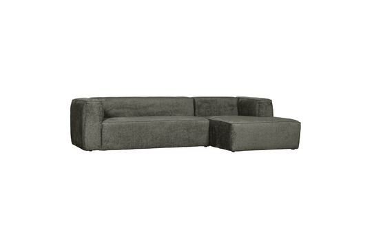 Corner sofa right structure velvet Waterplant Bean Clipped