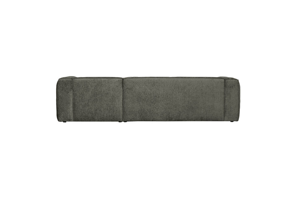 Sturdy corner sofa Upholstered in structure velvet (100% polyester) Chunky and voluminous design H