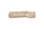 Miniature Corner sofa right woven chenille sand Baggy Clipped