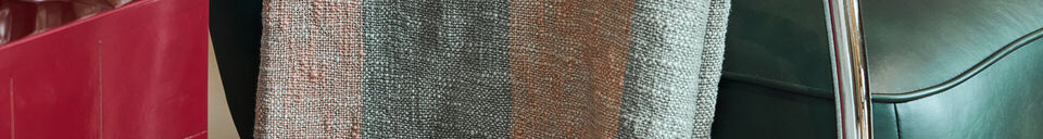 Material Details Cotton Throw 130 x 180 cm Khaki and Red Ponra
