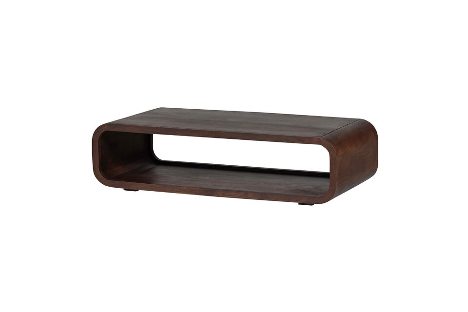 Couchtisch 120x60 cm Mangoholz Dunkelbraun Kinu Woood