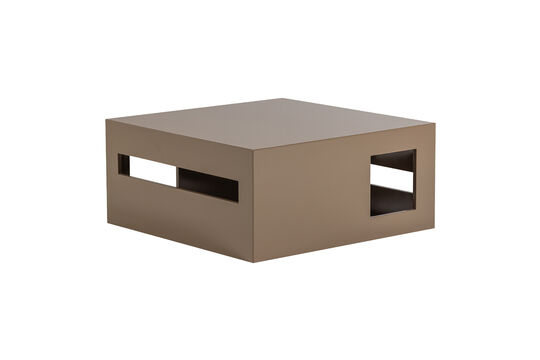 Couchtisch 88x88 cm MDF Hochglanz Sand Modern ohne jede Grenze