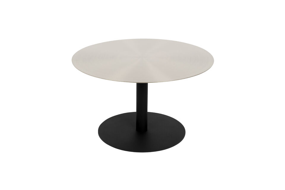 Couchtisch aus silbernem Stahl Snow Brushed - 10