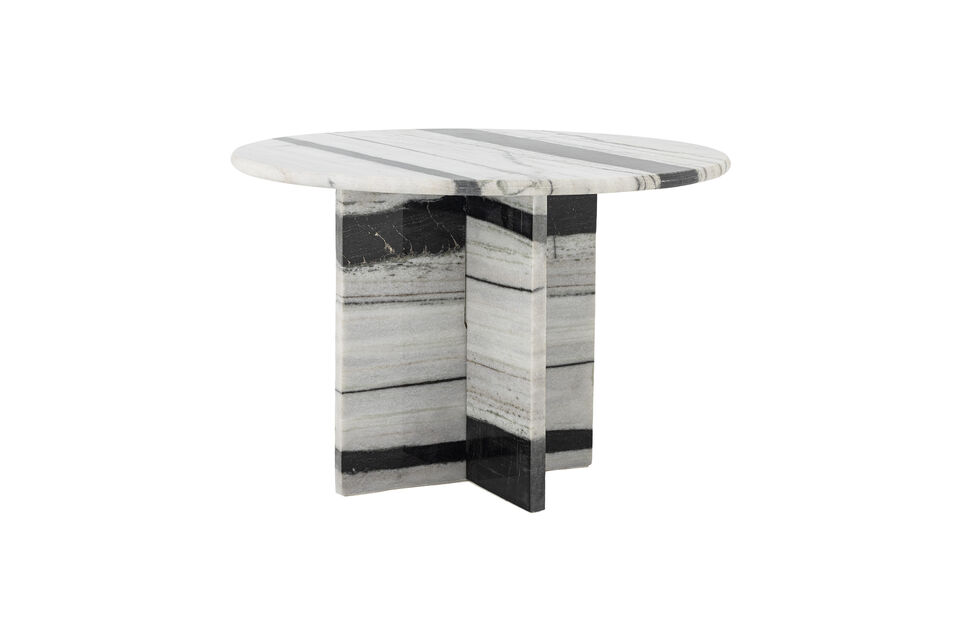 Couchtisch D61xH41 cm aus weißem Marmor Rosito - 7