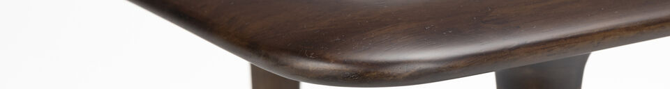 Materialbeschreibung Couchtisch L aus braunem Holz Elroy