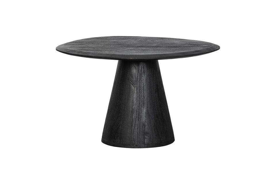 Couchtisch Ø70 cm Mangoholz Schwarz Posture Woood