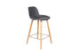 Miniature Counter stool 65 cm dark grey and wood Albert Kuip Clipped